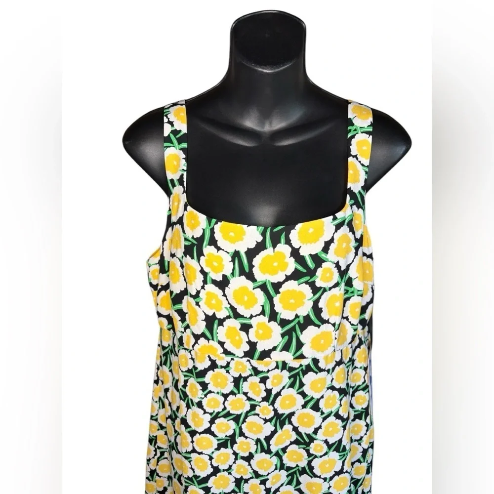 NWT Diane Von Furstenberg For Target 90's Shift Yellow Poppy Mini Dress sz 10 - Picture 2 of 9